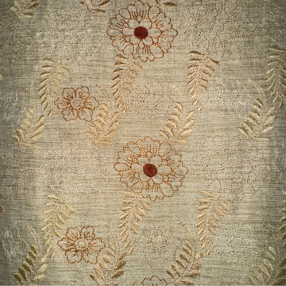 Austin Reed Womens Tan Sleeveless Embroidered Orange Flowers Dress 14 - Picture 7 of 11